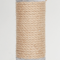 Arbre à chat de luxe avec condo, structure d'escalade en bambou enveloppée de corde de sisal naturelle, jouets pour petit chat