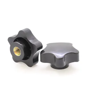 Factory Direct Plastic Brass Star Knob nut Black color 304 Stainless Steel Wing Nut