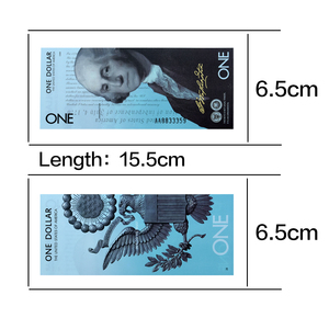 6 modèles de billets de banque américains en plastique double face dorés de 1, 5, 10, 20, 50 et 100 dollars, objets de collection - Product Image 3