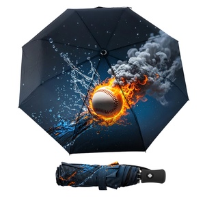 Custom Fully-Automatic Three-Folding <b>Umbrella</b> Logo Printing 190T Pongee Auto Open Button Modern Design Business Gifts Plastic - Product Image 5