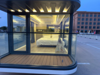 Maison Capsule A5 28 m² Préfabriquée, Maison Mobile Intelligente, Kit de Maison Préfabriquée avec Vitrage à 270 Degrés pour Villa