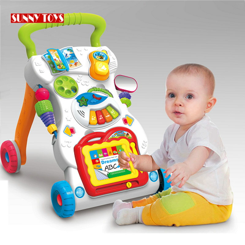 Обучающие игрушки для малышей, прогулочные коляски, ходунки с ручкой
