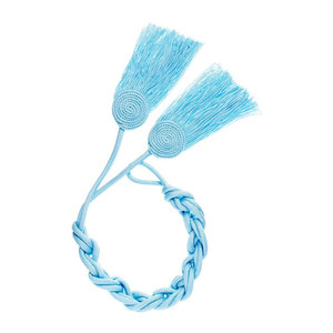 Cordons de cincture en fil d'or sur mesure avec pompons, service OEM, cordons de cincture personnalisés en gros à vendre - Product Image 2