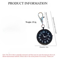 Nouvelle montre de poche à quartz en acier inoxydable, petite et mignonne, avec porte-clés, pour hommes, femmes, infirmières, médecins, étudiants, cadeau de Noël