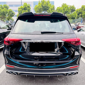 Mercedes-Benz GLE Class W167 Rear Spoiler Piano <b>Black</b> Carbon Fiber Texture 2019+ ABS <b>Wing</b> Shaped Trunk Accessory - Product Image 1