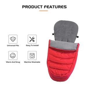 Sac de couchage pour bébé nouveau-né, hiver, 6 mois, 2 en 1, pour poussette, rouge, modèle Château, couverture de poussette pour bébé - Product Image 3