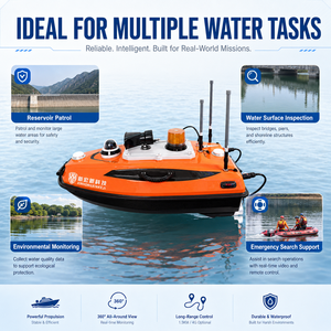 Bateau RC professionnel d'urgence à grande vitesse, véhicule de surface sans pilote (USV), équipement d'arpentage aquatique, étanche IP68 - Product Image 6