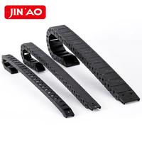 Nylon PA66 Material Kleine Größe Schwarze Farbe Geschlossener Kabelträger Kabelkette für Maschinen