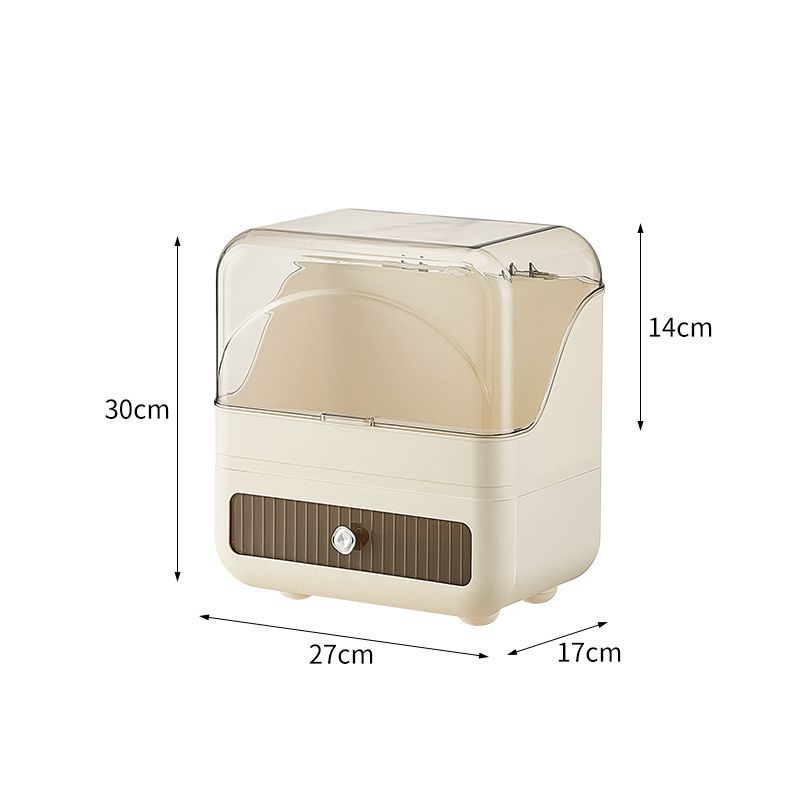 Cream White (Transparent Drawer)