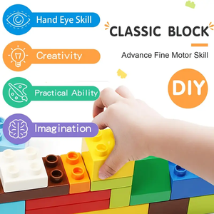 おもちゃビルディングブロック,ビッグサイズ厚手レンガカラフル対応プレートアセンブリ子供用 - Product Image 3