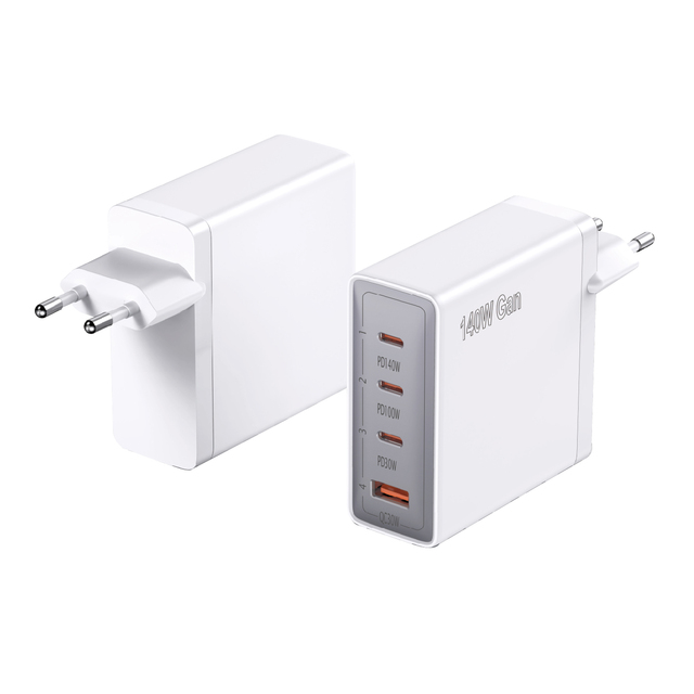 140W GaN Chargers PD QC Foldable Multi 4 Port 3C+1A Adapter Wall Travel Charger Fast Charging for Laptops Tablets Smart Phone