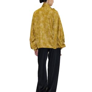 Camisa de Seda de Manga Larga Estilo Chino Informal y Holgada con Detalles de Cuello con Pañuelo, Gran Venta de Verano - Product Image 3