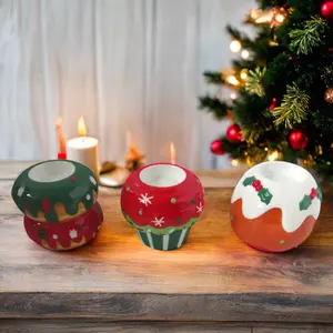 Festive T-Lite Candle Holder for Christmas Decorations for the Holiday Season