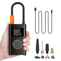 Pompe à air portable sans fil 150 PSI avec lumière, en plastique, écran LCD et gonflage rapide pour voitures, vélos et ballons