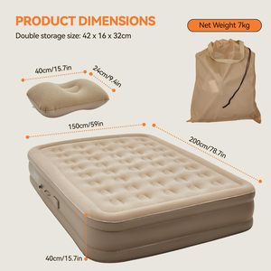 Modern High Quality Inflatable Air <b>Mattress</b> with Flocking Cover Soft Firmness 40CM Thickness for Home Hotel & Hospital Use - Product Image 3