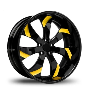 ล้อสองล้อสีเหลืองขอบล้อสำหรับรถแข่งสีดำสไตล์เท่ - Product Image 5