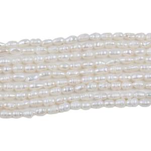 Cuentas de Perlas de Arroz de Agua Dulce Naturales de 5-6 mm, Sueltas, para Joyería DIY, Semiterminadas, en Forma de Metro, Venta por Volumen - Product Image 5