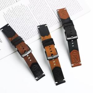 Bracelets de montre en cuir véritable Crazy Horse à dégagement rapide, bracelet unique fait à la main pour <span class=keywords><strong>Huawei</strong></span> et Apple Iwatch 22 mm - Product Image 5