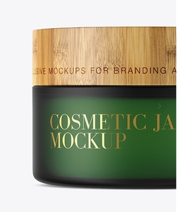 Bán Hot Luxury mỹ phẩm bao bì Kem nắp tre lọ thủy tinh với logo khắc lụa màn hình - Product Image 4