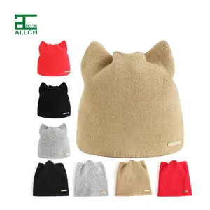 ALLCH RTS 겨울 따뜻한 모자 소녀 소년 어린이 패션 귀여운 모양의 고양이 귀 모자 니트 비니