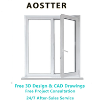 Ventana Abatible de PVC-U AOSTTER con Triple Acristalamiento Insonorizado 45dB, Perfil Multicámara Hermético para una Vida Silenciosa