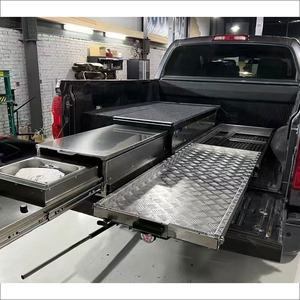 Stainless Steel Cargo Slide VRD4X4 Offroad 4WD Draws Pickup Truck <b>Bed</b> Slide Fridge Slide Pull Out Drawer System - Product Image 5