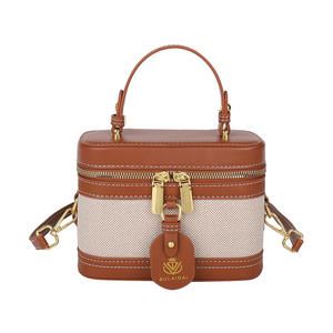 Sac fourre-tout spacieux en cuir PU, dernier design, pour femme, sac à main tendance avec bandoulière unique, fermeture éclair, doublure en polyester portable - Product Image 4