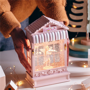 Batteria decorativa per la casa regalo della ragazza e musica LED USB rotante Candy House nevicata decorazione lanterna con <span class=keywords><strong>angelo</strong></span> d'acqua - Product Image 6