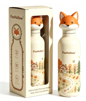 Bouteille d'eau isotherme en acier inoxydable à double paroi de 350 ml/500 ml pour enfants, écologique, avec motif animal mignon, pour la vente en gros premium