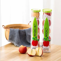 Conteneur cylindrique en plastique transparent recyclable avec logo personnalisé, boîte d'emballage pour fruits en PVC PP avec couvercle pour fruits frais