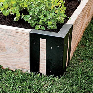 Support d'angle de lit de jardin surélevé en acier en métal avec lèvre de fixation bricolage fleur potager support d'angle de lit surélevé - Product Image 5
