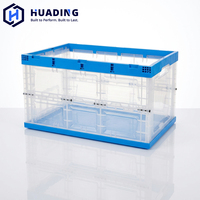 HUADING 650*440*345mm Caisse en plastique PP pliable, empilable et légère pour le rangement multifonctionnel de la cuisine et du garde-manger