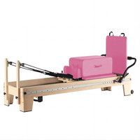 Machine de Pilates Reformer en bois d'érable pour studio commercial avec rail complet pour le yoga et le fitness professionnels