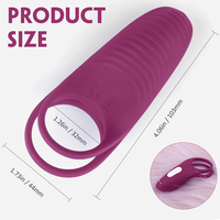 S-HANDE Silikon Wiederaufladbarer Starker Vibrations-Doppel-Penisring Vibrierender Penisring Vibradores Para Hombres