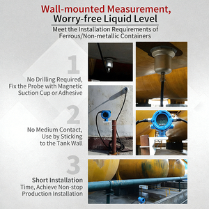 חיישן מפלס דלק אולטרסאונד ללא מגע מד מפלס נוזלים משדר מפלס אולטרסאונד תעשייתי לטיפול במים - Product Image 2