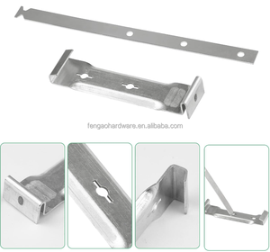Supports de gouttière en aluminium de 5 pouces, clips de gouttière de 5 pouces avec sangles pour <span class=keywords><strong>fixation</strong></span> sans gouttière, gouttières en aluminium et en acier - Product Image 5