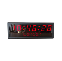 Reloj digital sincronizado con red IP PoE, 2,3 pulgadas, 6 dígitos, reinicio automático de la hora de verano