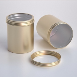 Lata Redonda de Aluminio de 400 ml con Ventana para Regalo, para Azúcar, Golosinas, Gelatina, Chocolate, Velas - Color Personalizable - Product Image 5