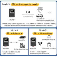 Autre marque pour adaptateur sans fil récepteur-émetteur 5.0, prise jack 3,5 mm AUX, kit voiture FM, appel mains libres, micro, PC, TV, haut-parleur