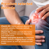 Gummies de Vitamine D3 K2 avec Calcium, Magnésium, Zinc et Multivitamines A, C, B12, Complément Quotidien pour la Santé Osseuse