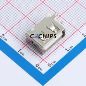 HC-USB2.0-L100-P USB Connector Through hole Component (THT) Connector Type-A USB 2.0 Female Side Insert - Product Image 1