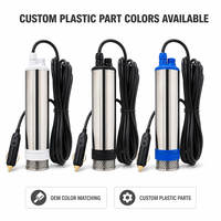 Pompe submersible OEM 53 mm en acier inoxydable 304 pour transfert d'huile et d'eau à basse pression, 130 W, hauteur de refoulement 8-12 m, avec pinces crocodiles