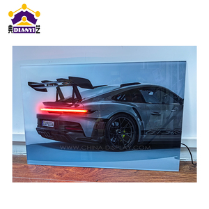 Cadre d'impression acrylique UV d'éclairage décoratif de voiture rétro-éclairé sans cadre Cuadro Led De Coches Cl sicos - Product Image 4