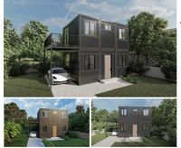 Maison modulaire en conteneur à structure en acier de 20 pieds, assemblage rapide, durable et stable pour une utilisation résidentielle et industrielle à long terme, 4 chambres