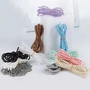 Plastic & Stainless Steel Cord Chain Window Blind Acessórios 4.5*6 Multicolor Ball Chain Blind Plastic Blinds Ball Chain