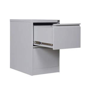 Armoire de classement en acier traditionnelle à 2 tiroirs verrouillables et réglables pour bureau ou école, conception assemblée - Product Image 2