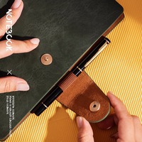 A5 Echtes Leder Retro Business-Notizbuch mit säurefreiem Papier, Schnappverschluss & Ringbindung, anpassbarer Büro-Notizblock – Großhandel
