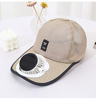 Gorra de Béisbol con Ventilador Recargable Solar y USB, Sombrero para el Sol con Refrigeración para Hombres, Viajes al Aire Libre, Campamento y Deportes