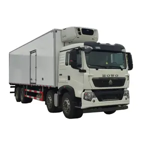 Howo 8X4 Ijs Truck Koelunit Vriezer Fruit Truck Koude Van Groente Vervoer Koelwagens Voor Verkoop