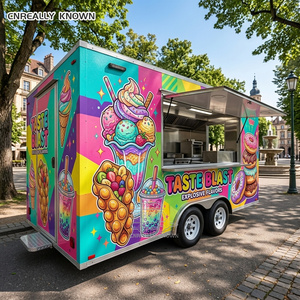 Camionnette à sandwichs entièrement équipée, remorque alimentaire commerciale pour panini, unité de restauration en acier inoxydable certifiée CE - Product Image 3